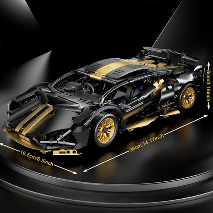 Chodia Sport Race Car Building Block Sets for Adults,Black Technical Racing Supercar Toys Kits Collectible 1:14 MOC Model Construction Birthday Gifts for Boys Men Teens Age 8+, 8-12 8-14,14+