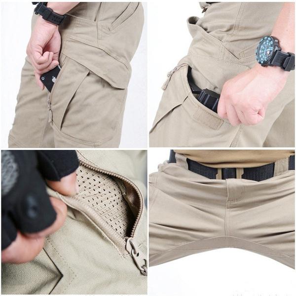 Men Outdoor Hiking Camping Multi Pocket Military Army Trousers Casual Breathable Waterproof Sweatpants